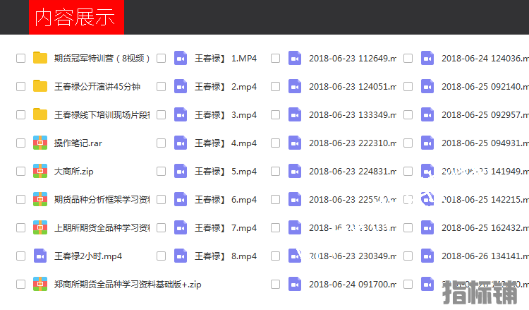 期货天才王春禄 王月松期货特训营视频全集 网络交流课